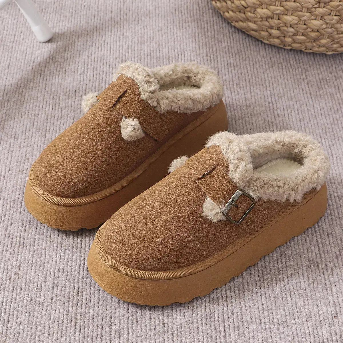 Round Toe Platform Slippers Simply Love