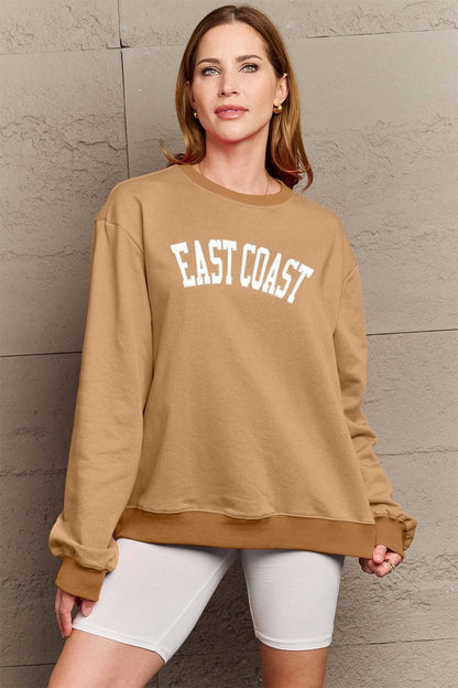 Simply Love Full Size EAST COAST Graphic Sweatshirt.