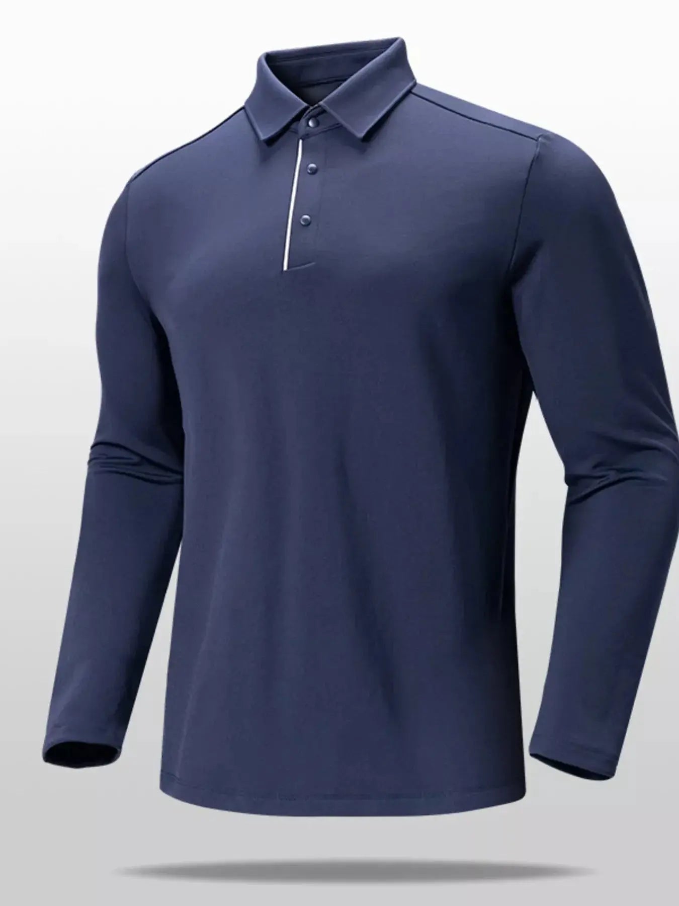 Men's Plus Size Long Sleeve Slim Fit Polo Shirt Simply Love