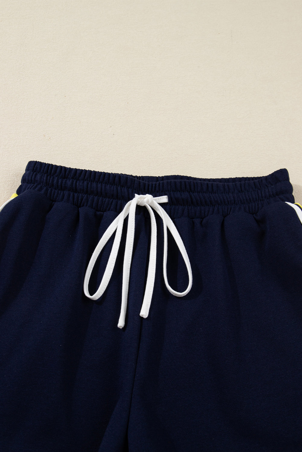 Bluing Striped Varsity Set Long Sleeve Pullover and Shorts Dear-Lover Dropshipping