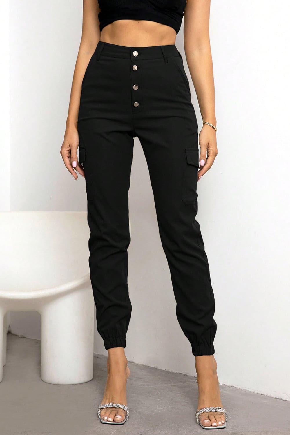 Button Fly Cargo Pants.