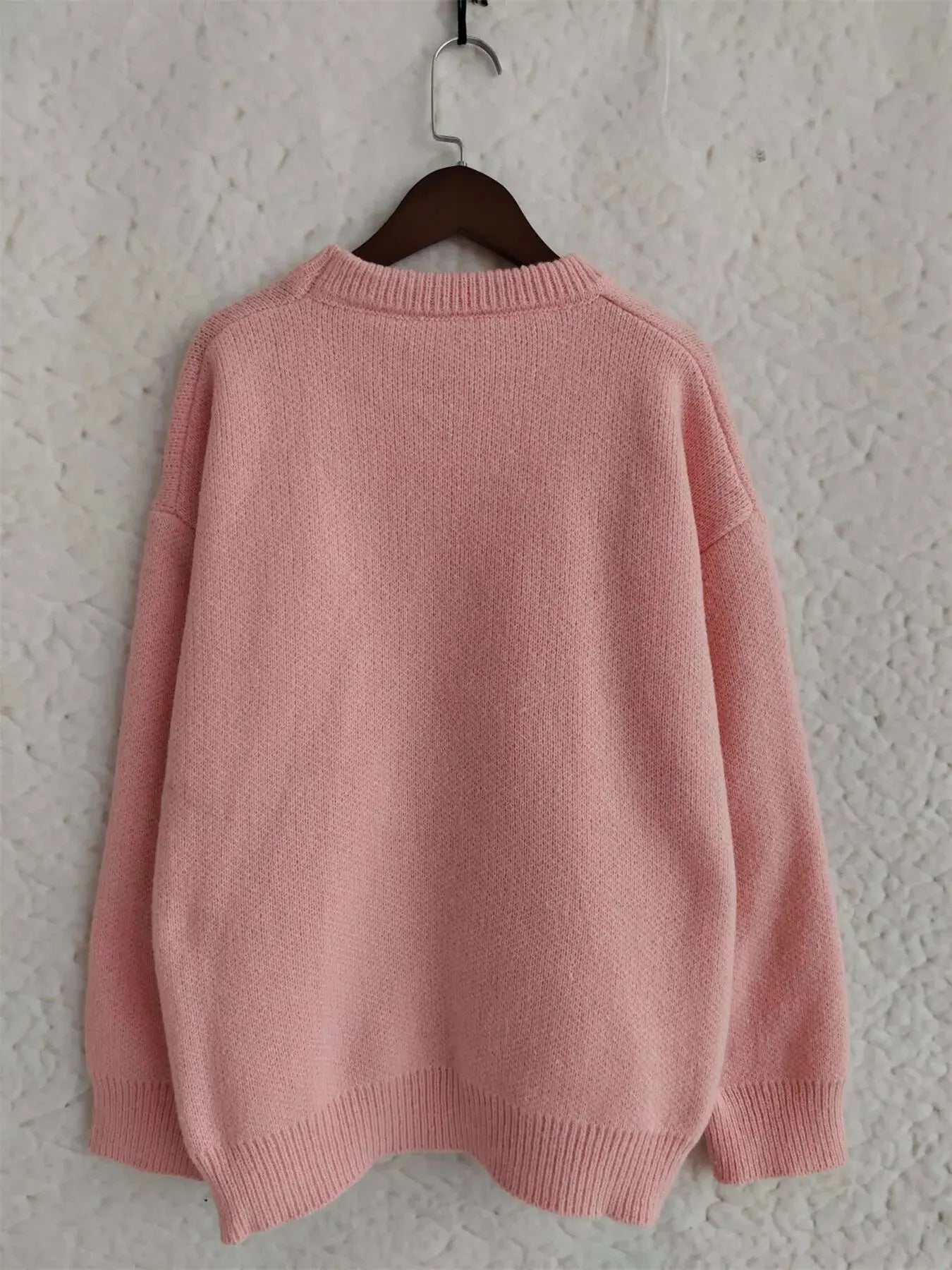 Cherry Pom-Pom Knit Round Neck Sweater Simply Love