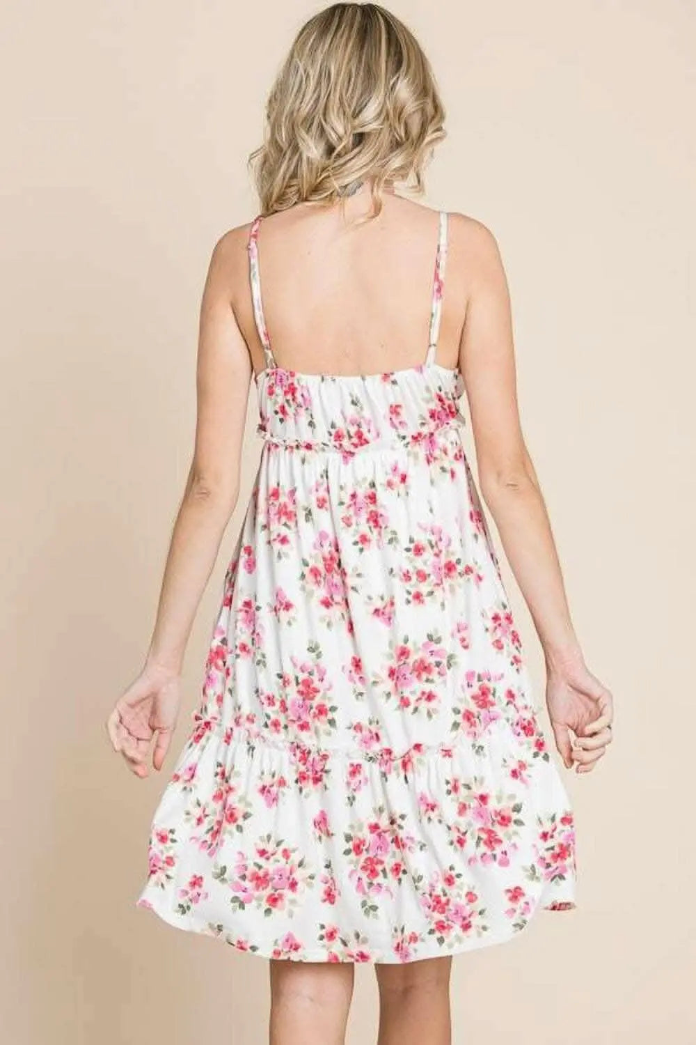 Culture Code Full Size Floral Frill Cami Dress - Love Salve 