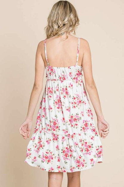 Culture Code Full Size Floral Frill Cami Dress.