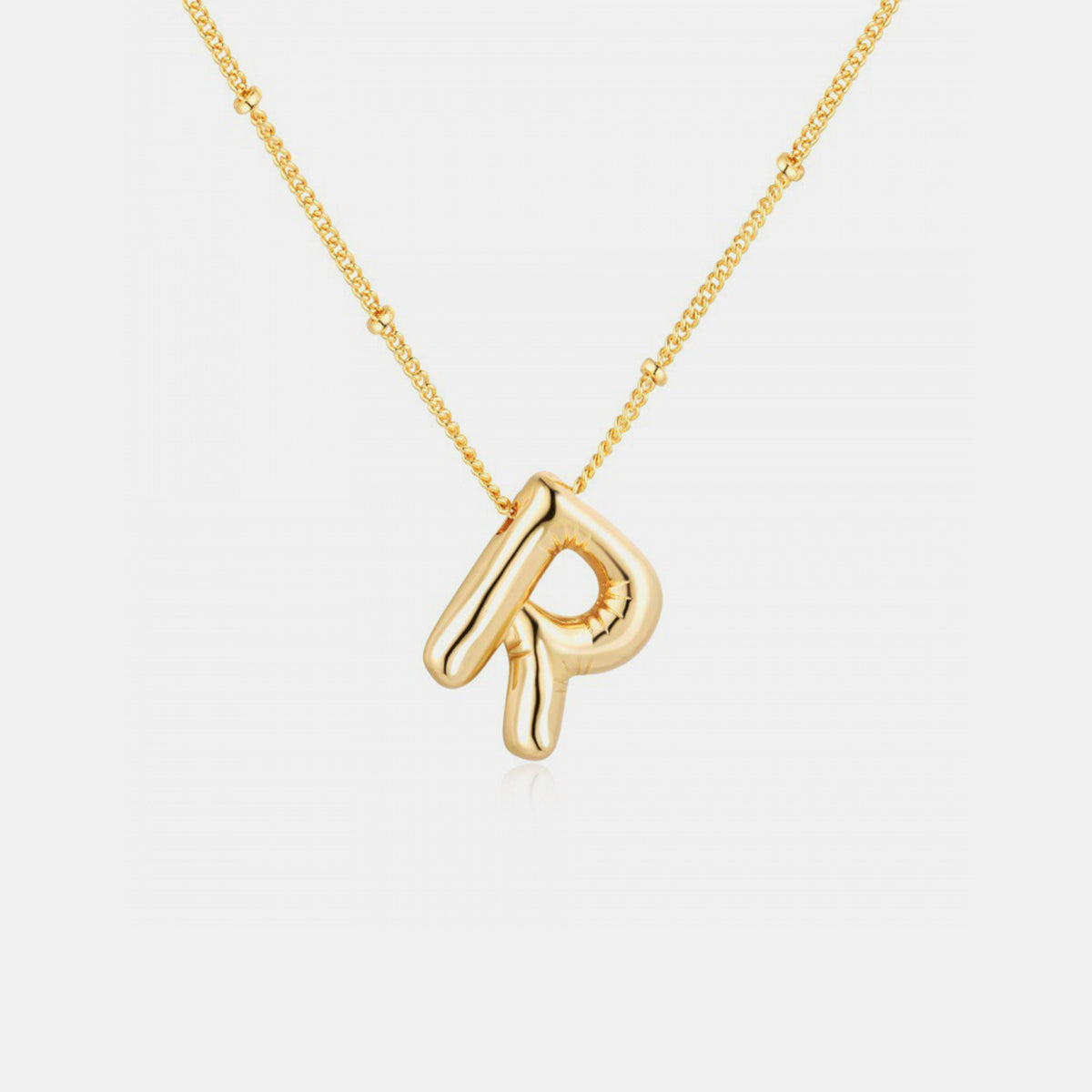 Golden Glow Bubble Initial Necklace – Make Your Statement Shine! Coco’s Tee Boutique