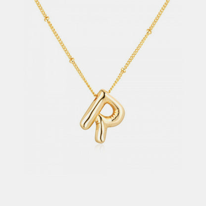 Golden Glow Bubble Initial Necklace – Make Your Statement Shine!