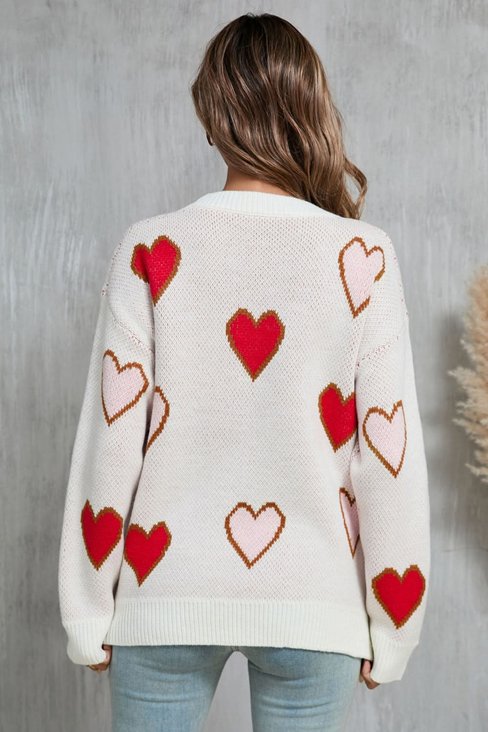 Heartfelt angel wings cozy sweater with contrast detail