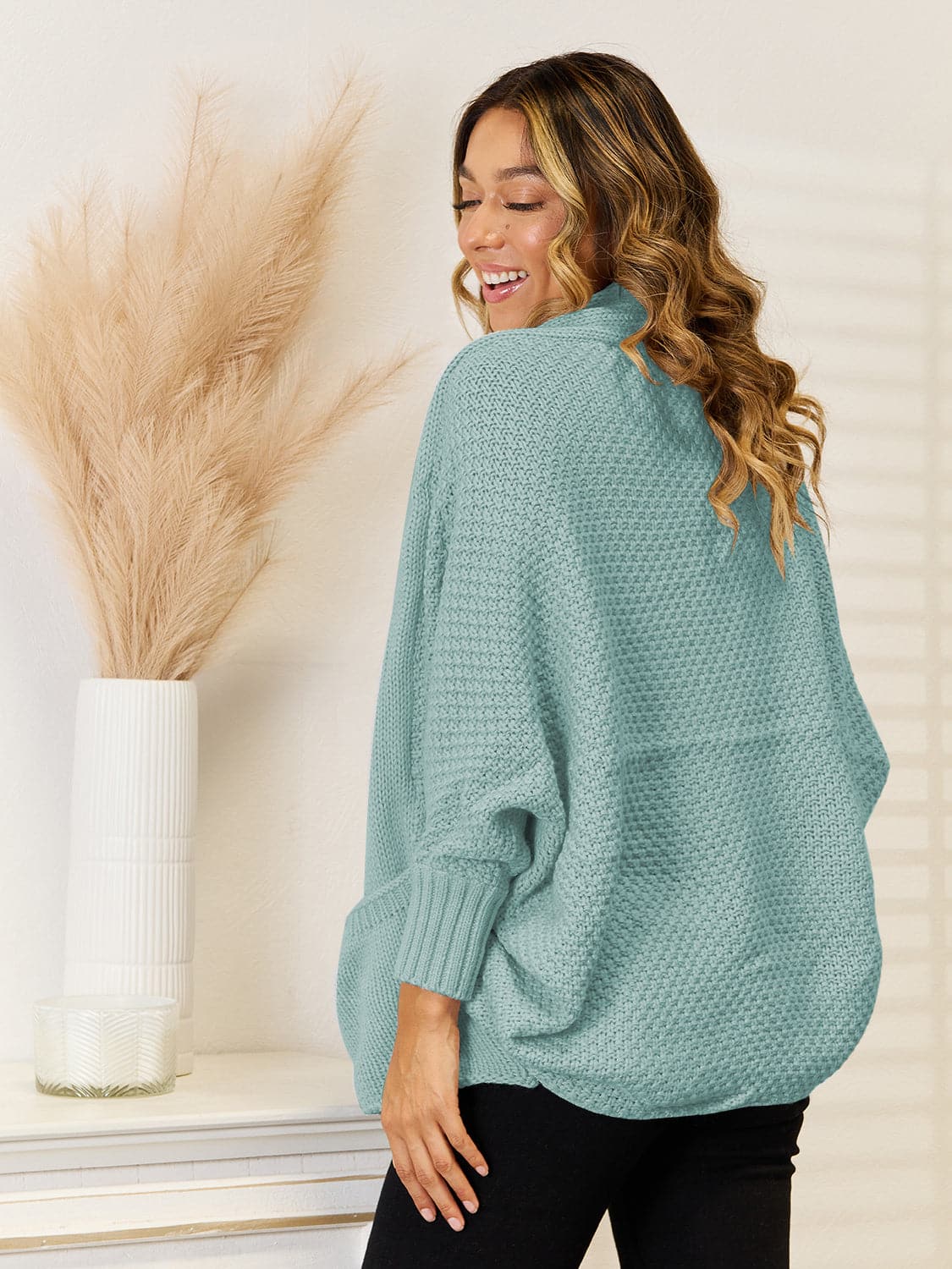 Open Front  Cardigan with Pockets.