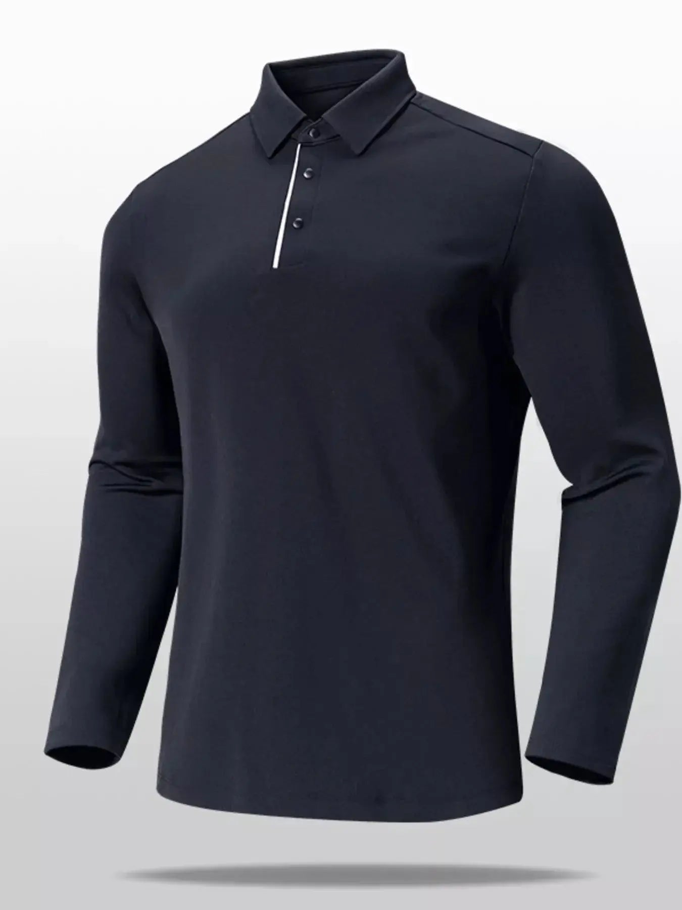 Men's Plus Size Long Sleeve Slim Fit Polo Shirt Simply Love