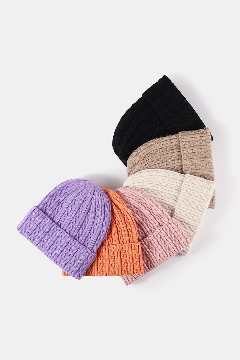 Mixed Knit Cuff Beanie.