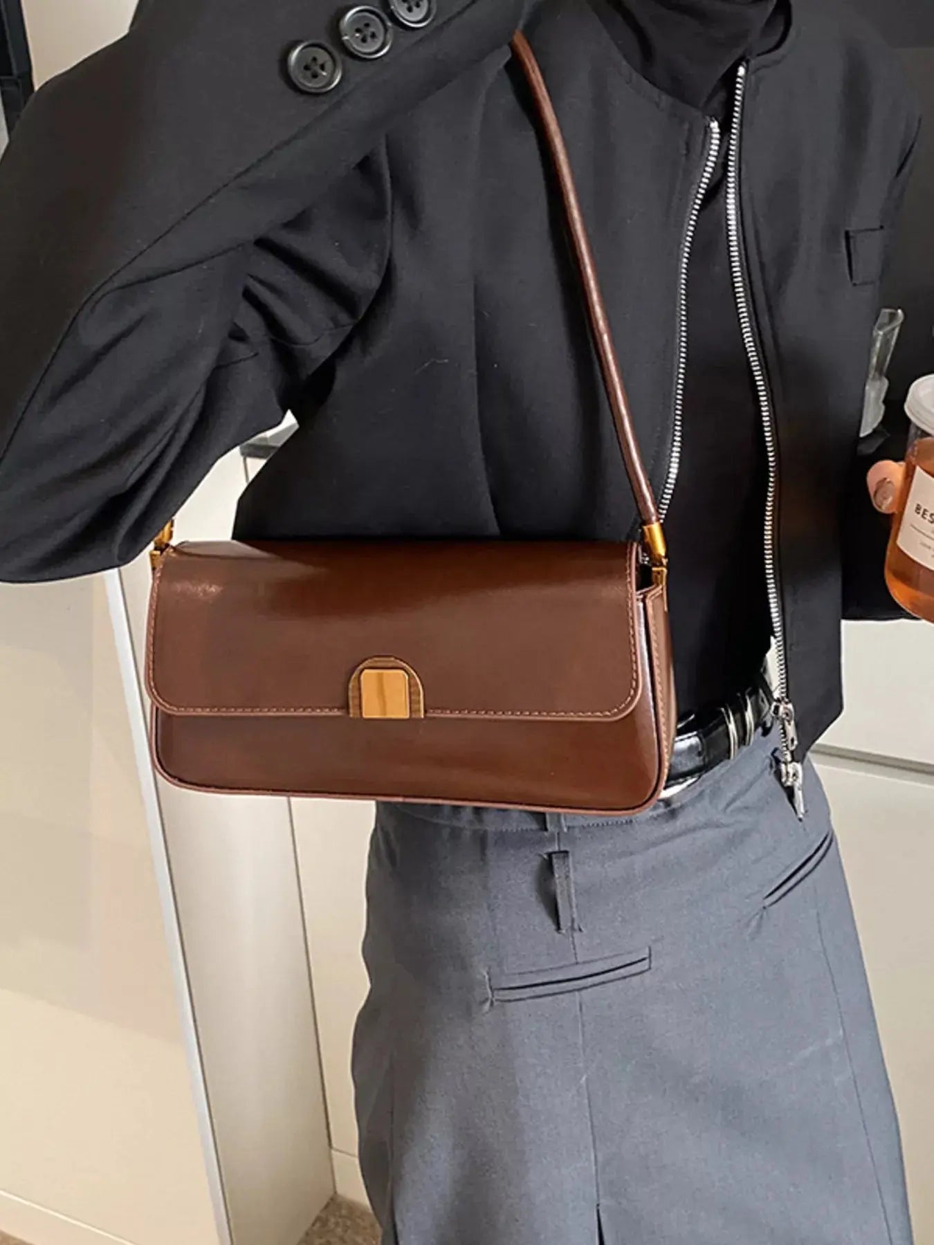 Retro Style Leather Shoulder Bag Simply Love