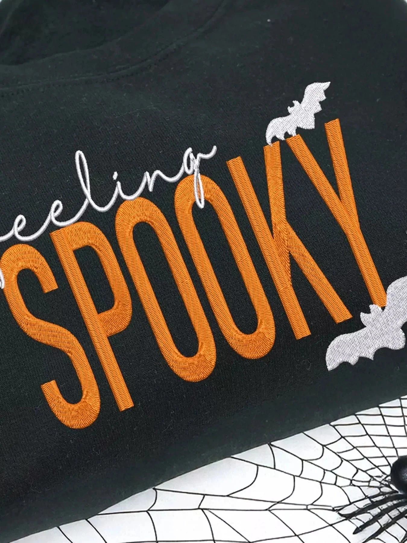 Feeling Spooky Halloween Embroidered Sweatshirt Coco’s Tee Boutique