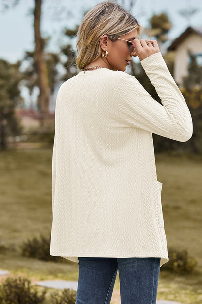 Open Front Long Sleeve Cardigan.