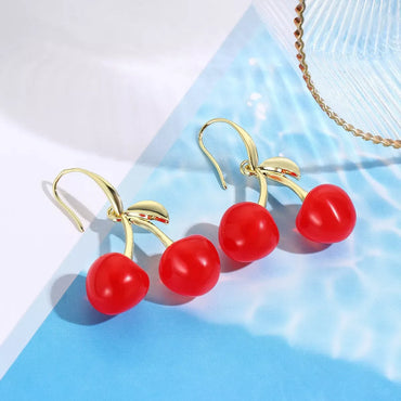 18K Gold-Plated Cherry Earrings