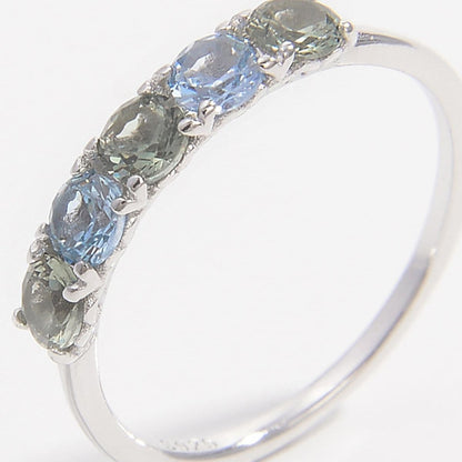 925 Sterling Silver Rhinestone Ring.