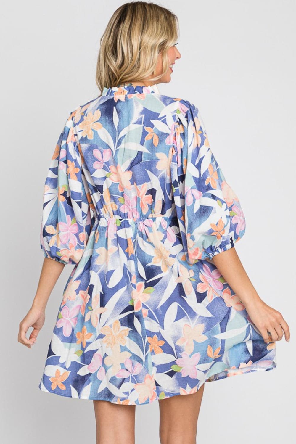 GeeGee Floral Print Mini Dress.