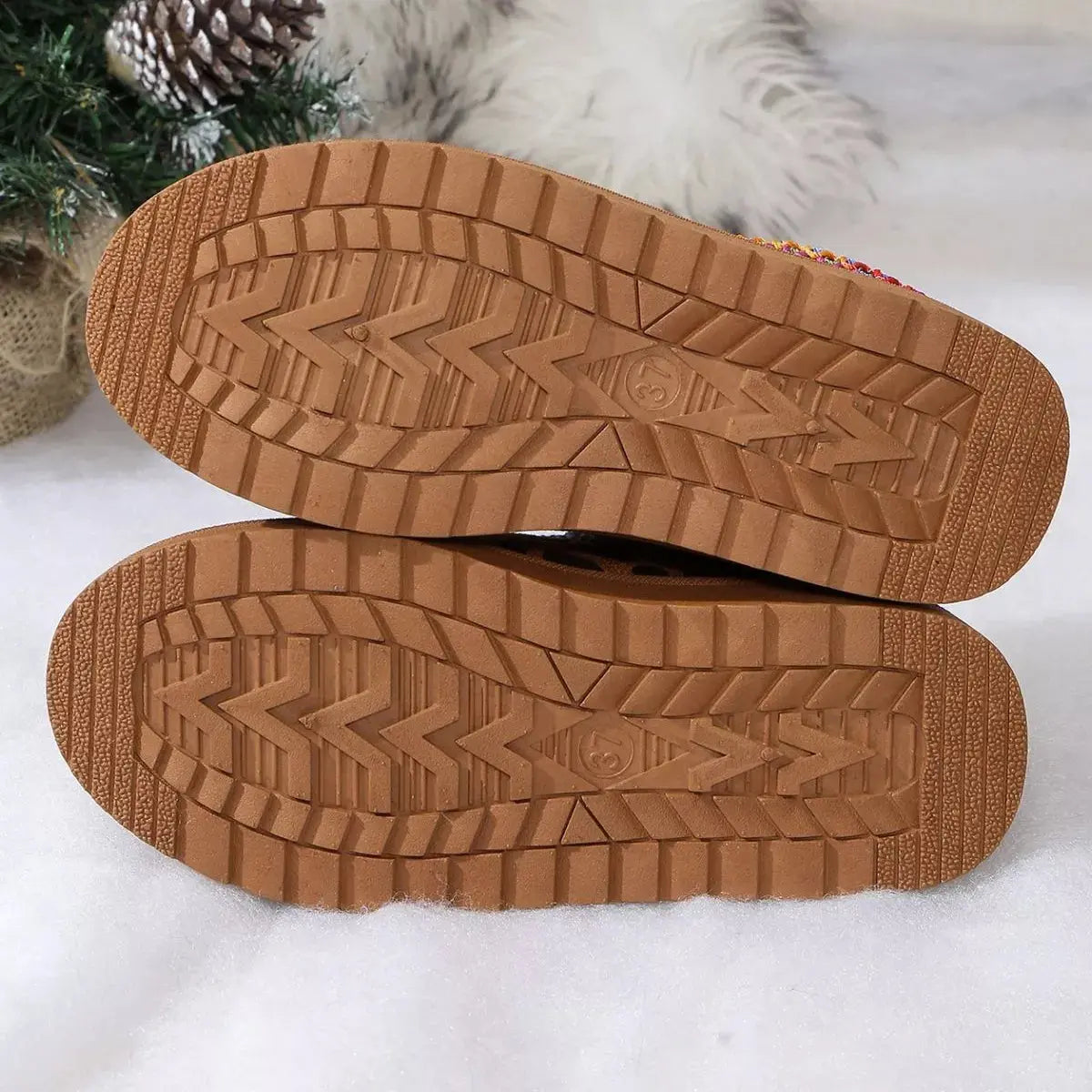 Leopard Print Plush Lined Warm Slip-Ons Simply Love