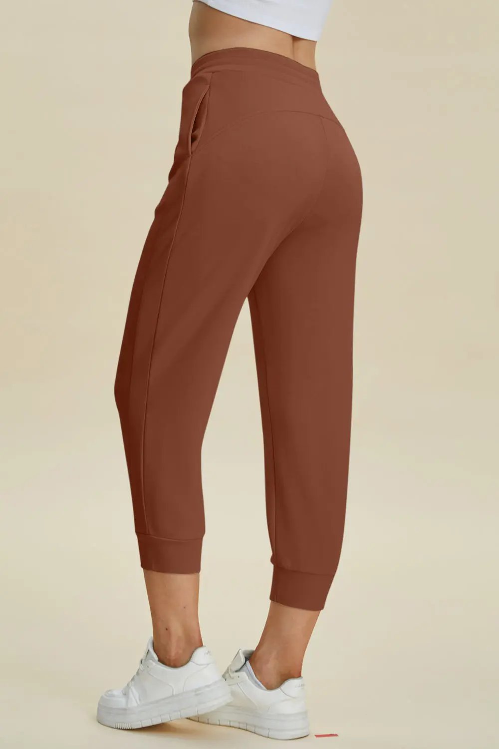 ShopBasicbae: High Waist Cropped Scuba Pants - Love Salve
