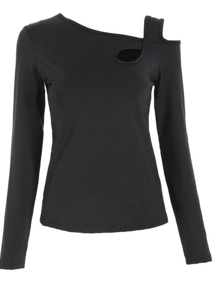 Asymmetrical long sleeve tee - modern style