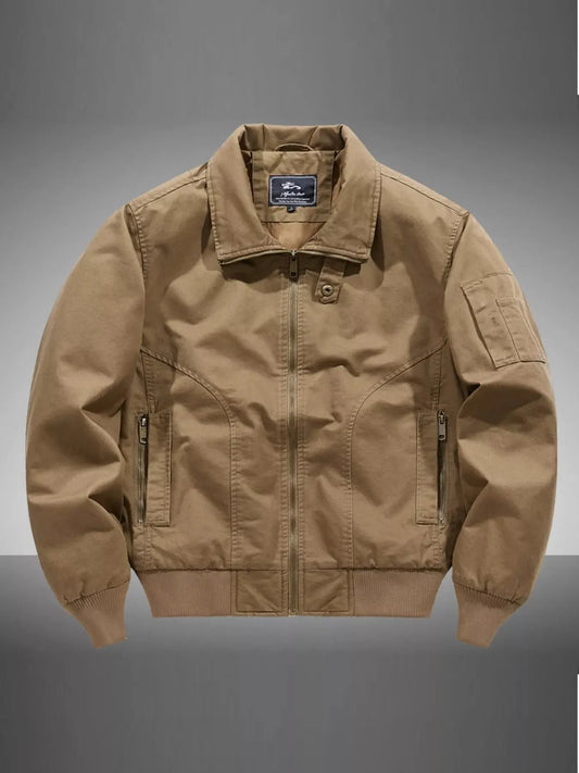 Men's Plus Size Casual Zip Up Bomber Jacket Simply Love
