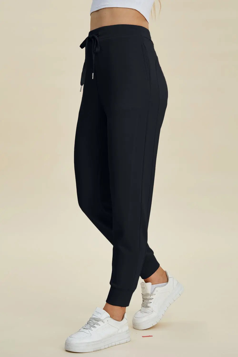 Basic Bae Full Size Air Scuba Drawstring High Waist Joggers - Love Salve