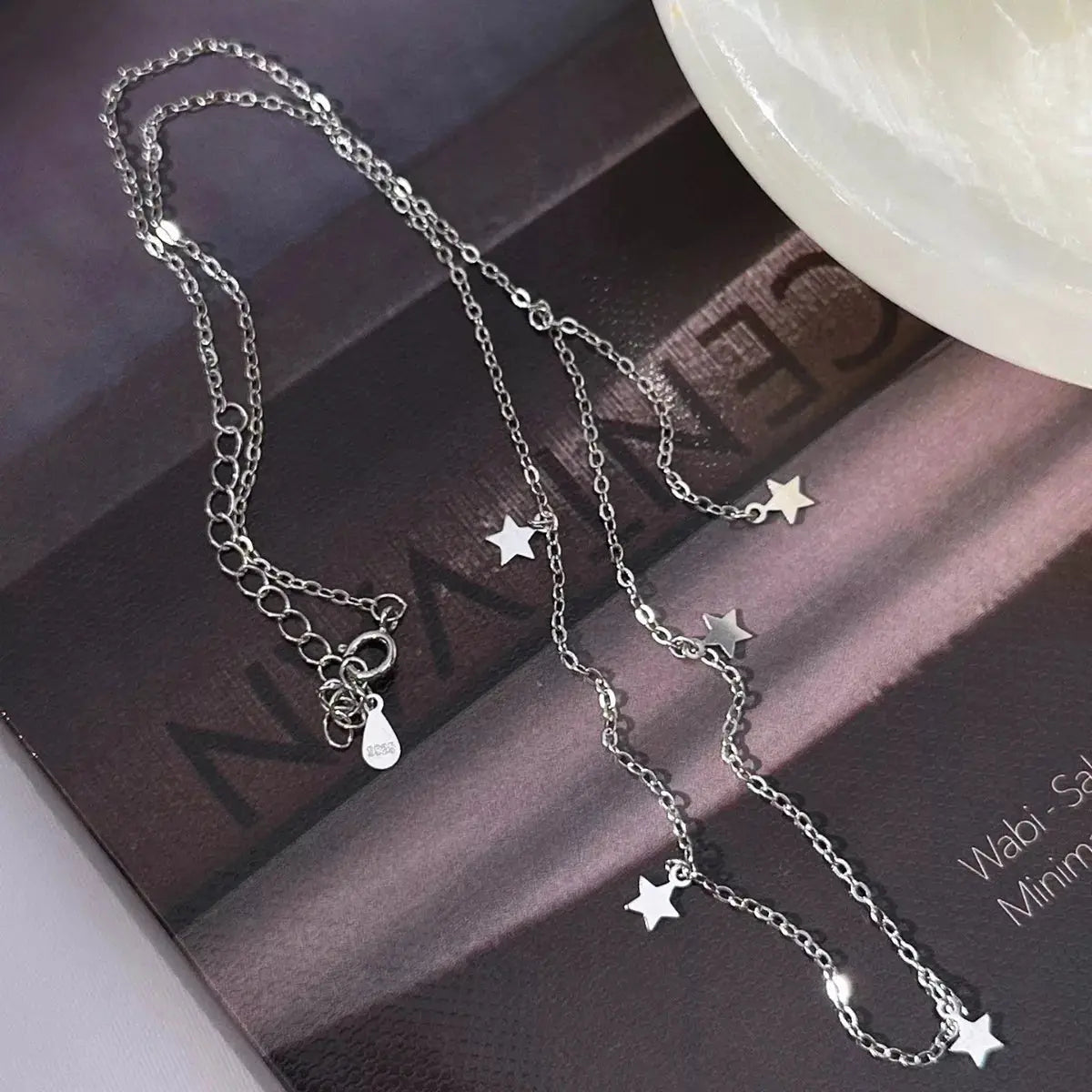925 Sterling Silver Star Charm Necklace Simply Love