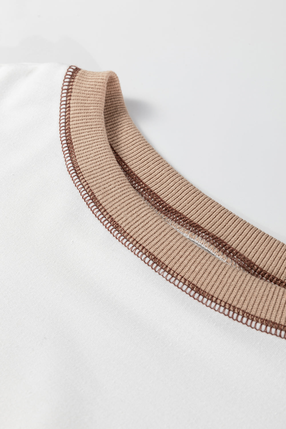 Brown Stripe Colorblock Patchwork Oversize Sweatshirt Dear-Lover Dropshipping