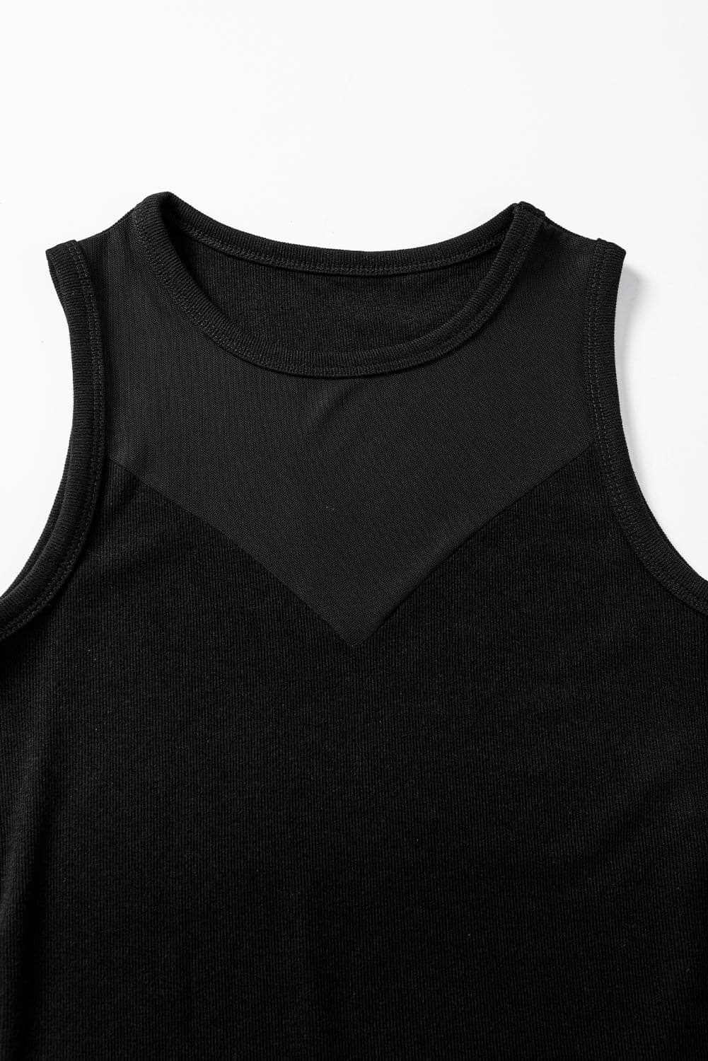 Round Neck Sleeveless Bodysuit.