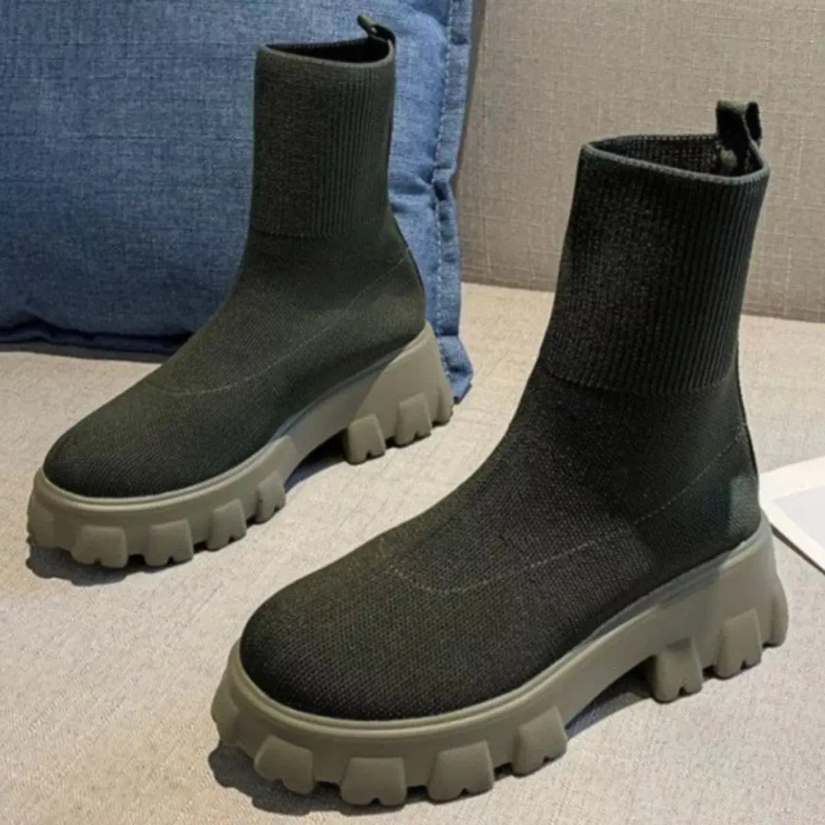 Round Toe Block Heels Boots Simply Love