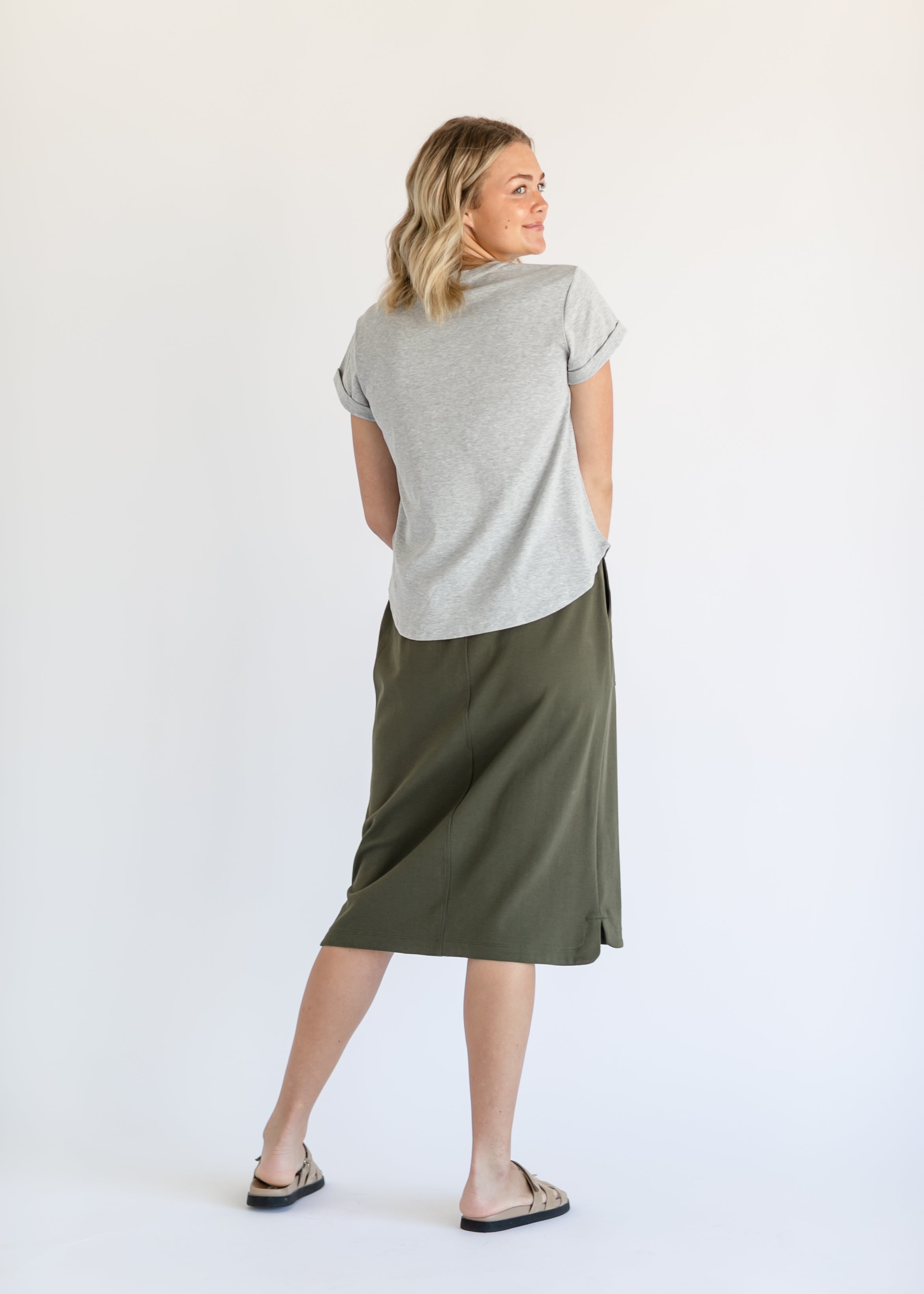 Dani Everyday Midi Skirt Inherit Co.