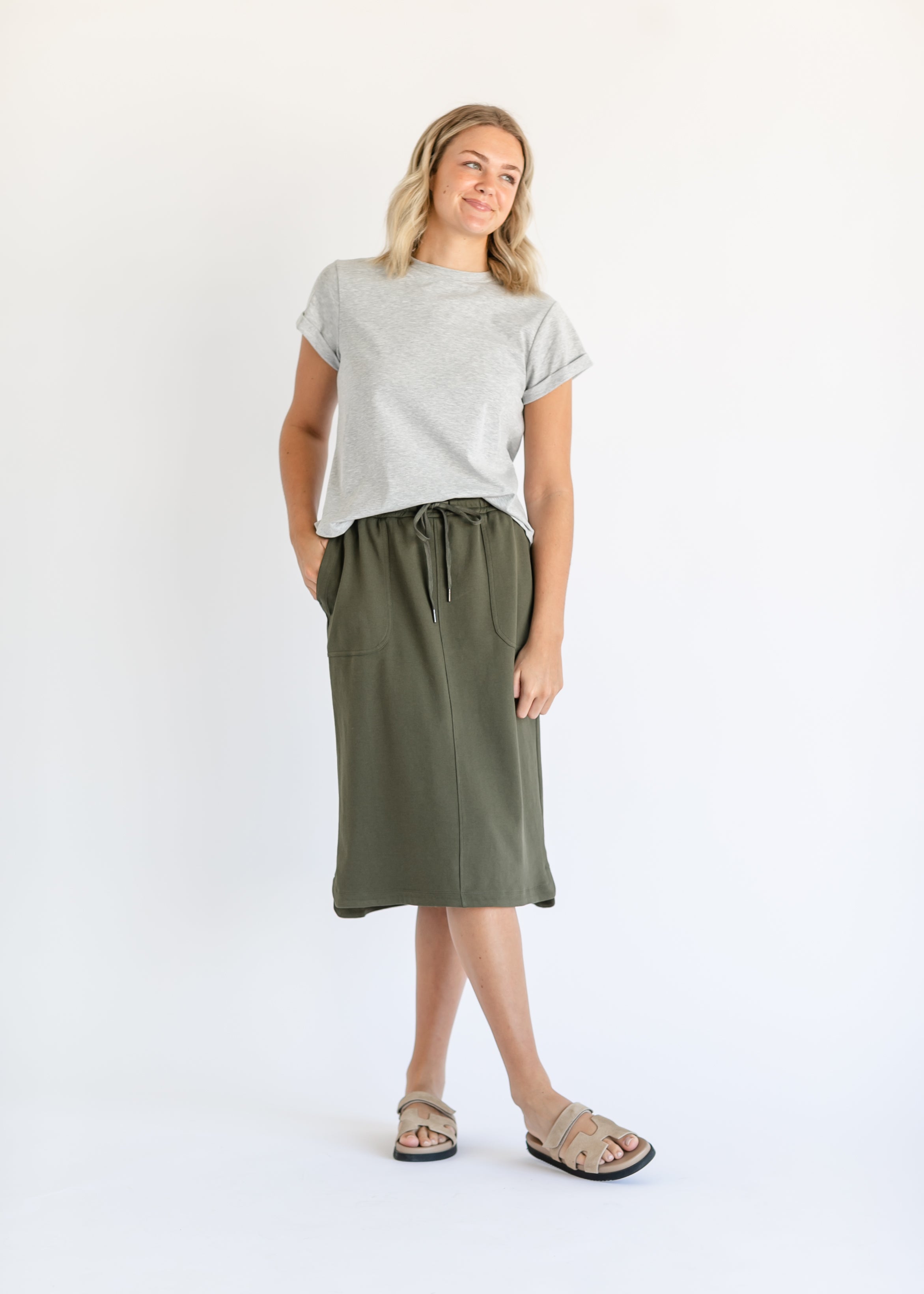 Dani Everyday Midi Skirt Inherit Co.
