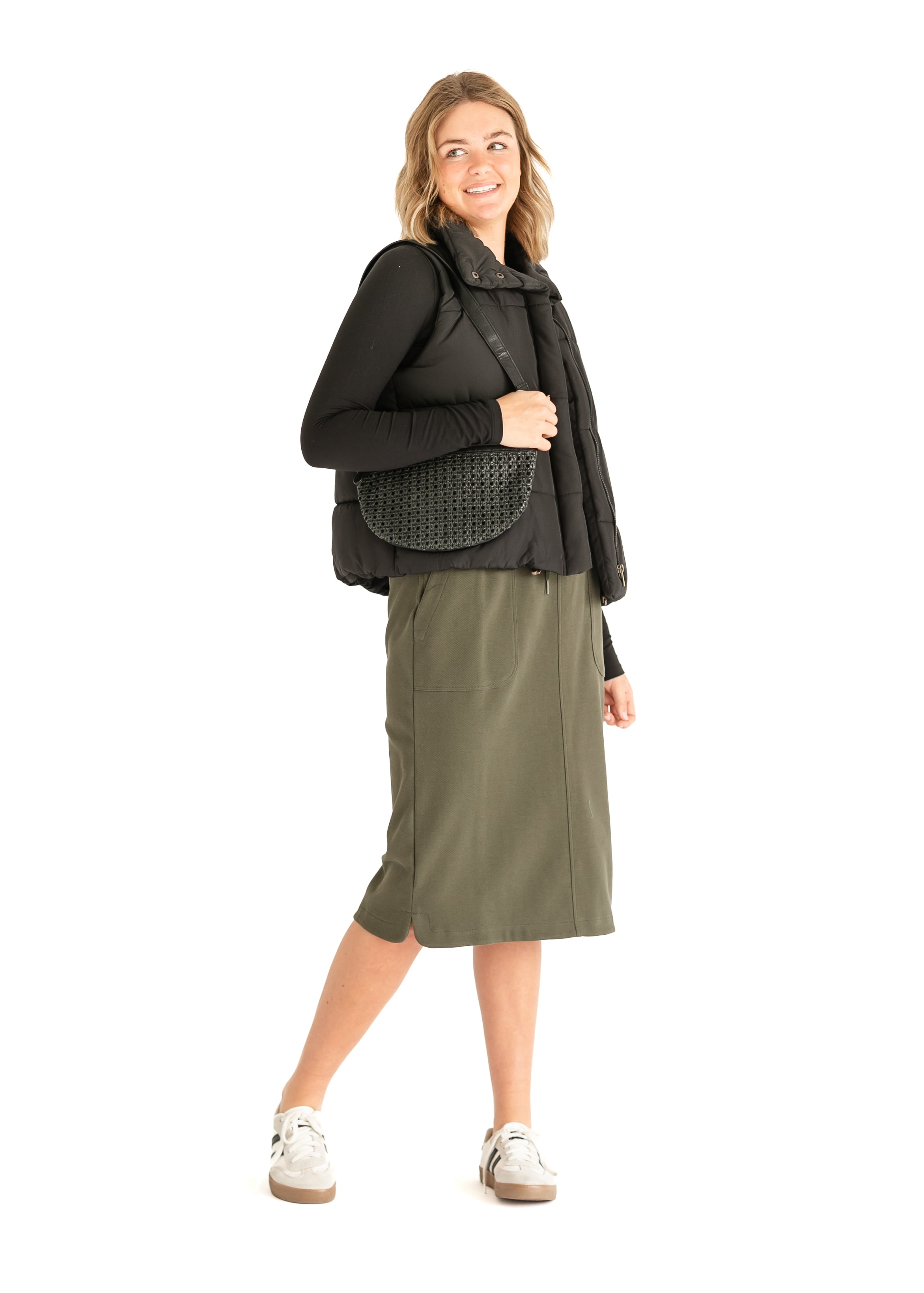Dani Everyday Midi Skirt Inherit Co.