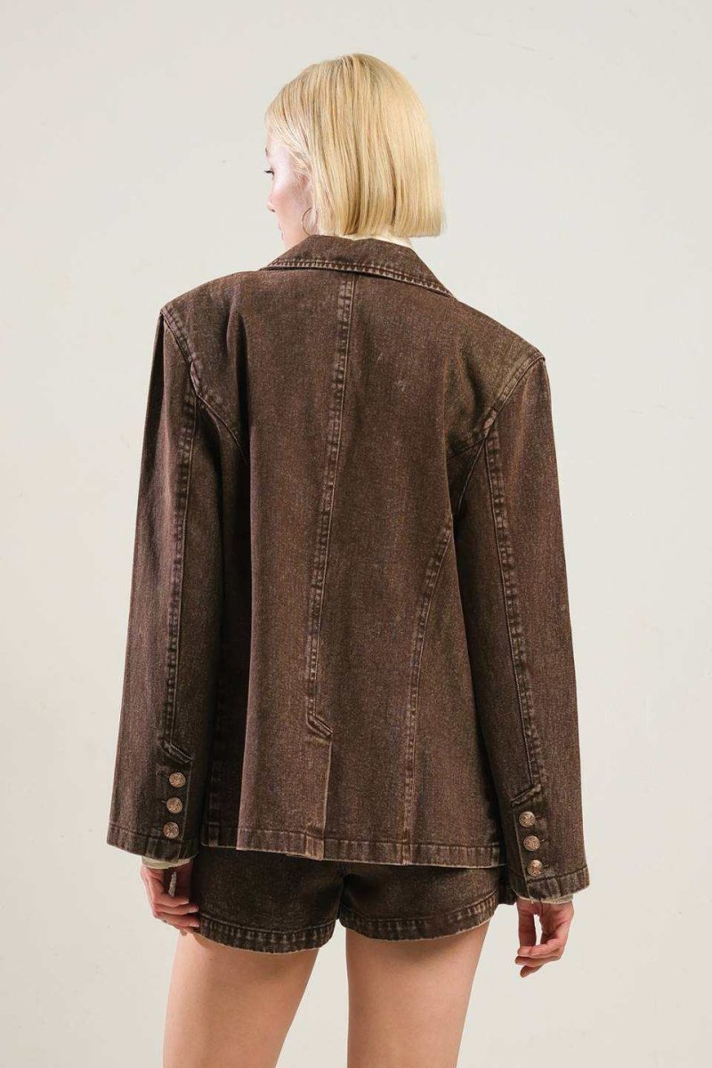 DARING CONFIDENCE DENIM BLAZER - Love Salve