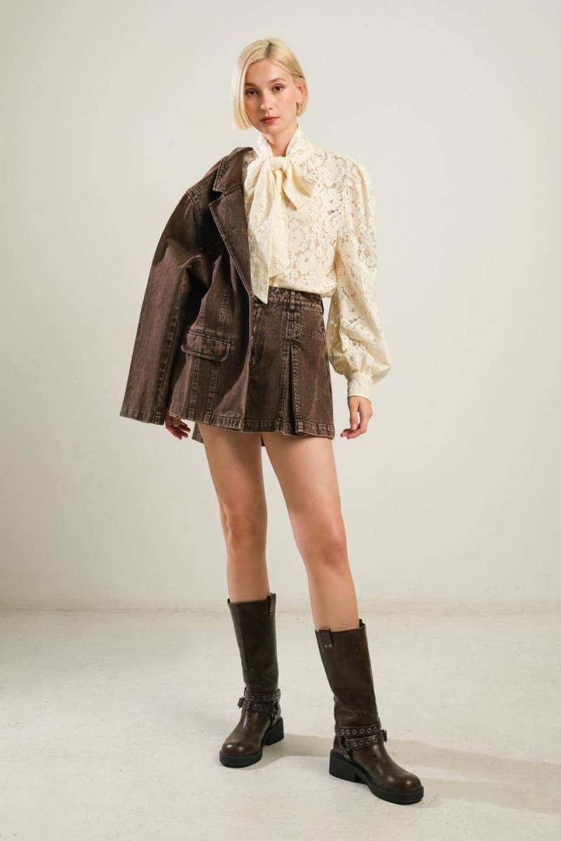 DARING CONFIDENCE DENIM BLAZER - Love Salve