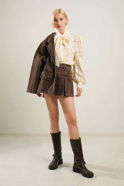 DARING CONFIDENCE DENIM BLAZER - Love Salve