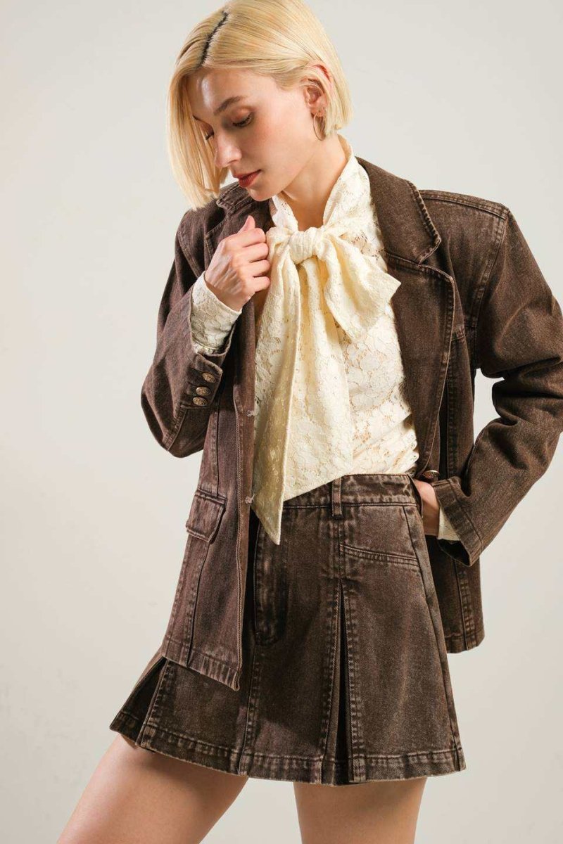 DARING CONFIDENCE DENIM BLAZER - Love Salve