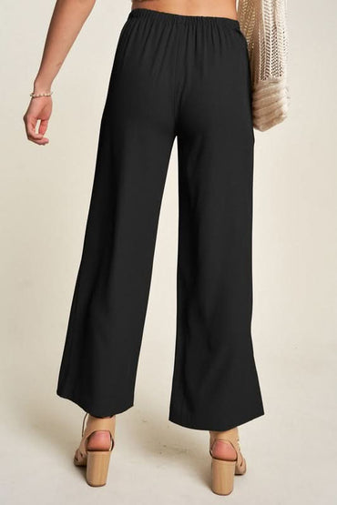 Davi & Dani Chic Wide-Leg Trousers - Love Salve 