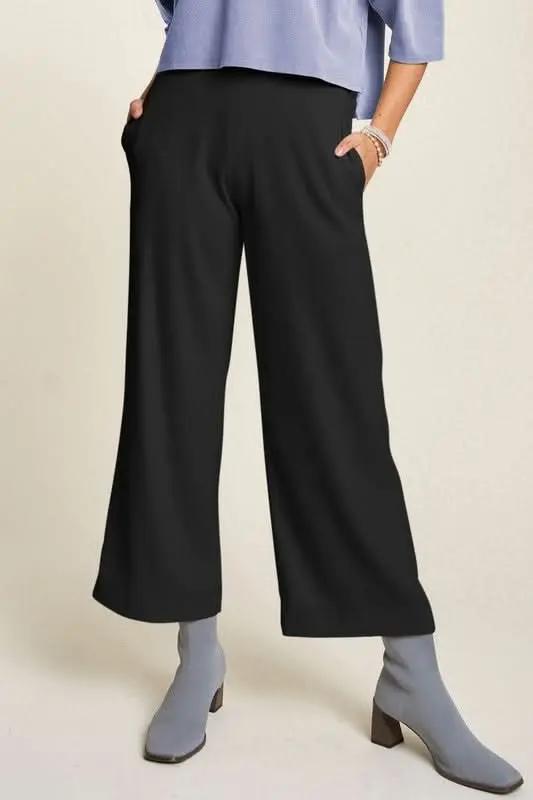 Davi & Dani Chic Wide-Leg Trousers - Love Salve 