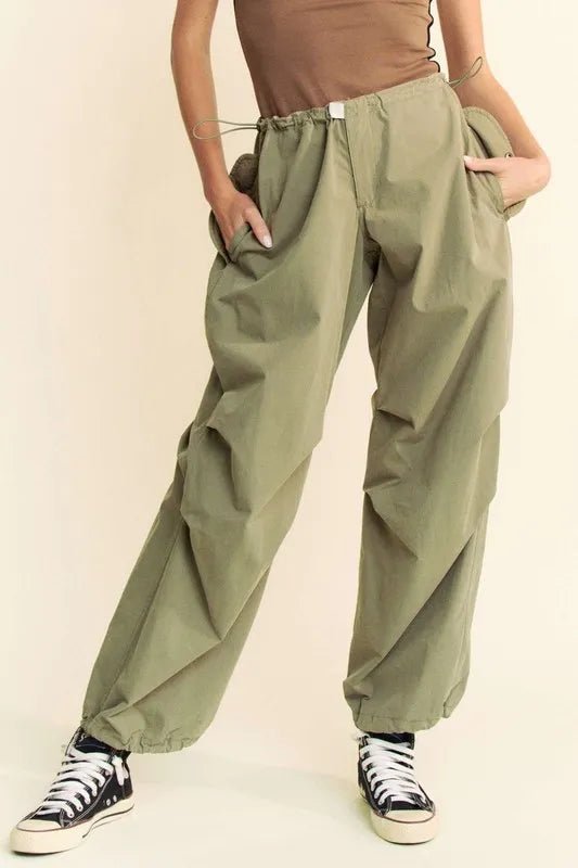 Davi & Dani Drawstring Baggy Pants with Pockets for Comfort - Love Salve 