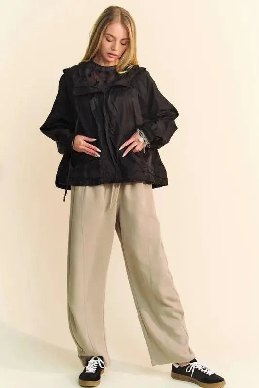 Davi & Dani Drawstring Wide Leg Sweatpants for Comfort - Love Salve 