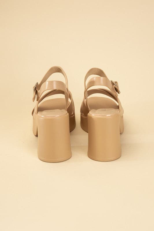 TOUCH-S Crisscross Sandal Heels.