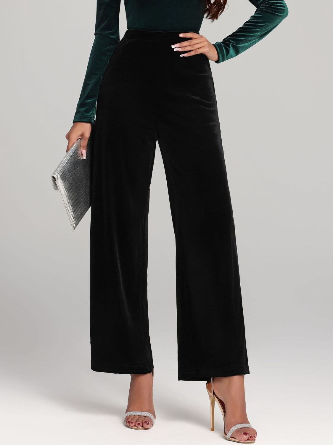 Chic High Rise Wide-Leg Trousers