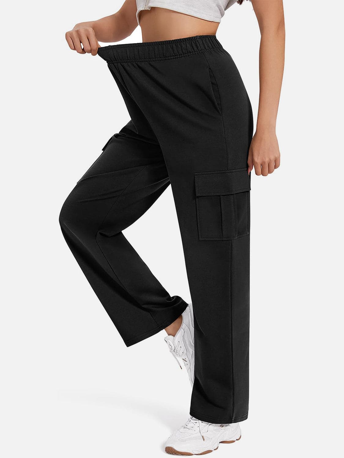 Pocketed High Waist Pants.