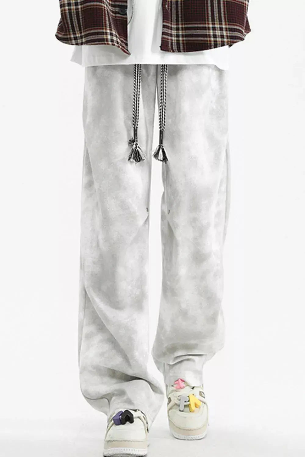 Men's Plus Size Tie-Dye Wide Leg Casual Pants Simply Love