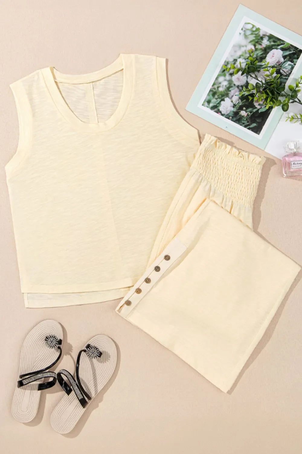Simply Love: Smocked Waist Tank & Pants Set