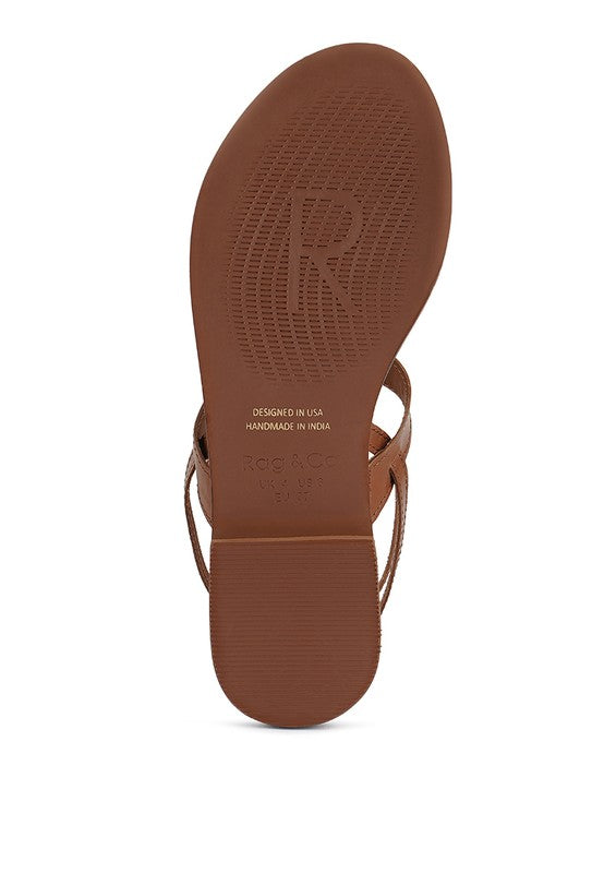 Chic Irene leather thong sandals