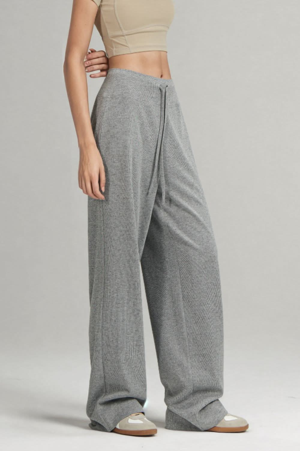 Essential Wide Leg Drawstring Trousers