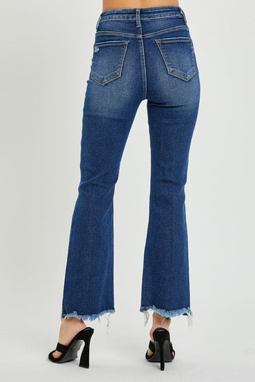 RISEN High Rise Distressed Crop Flare JeansThe High Rise Distressed Crop Flare Jeans are a trendy and edgy addition to your denim collection. Featuring a high rise fit, distressed detailing, and a cropped flaLove Salve RISEN High Rise Distressed Crop Flare JeansJeans