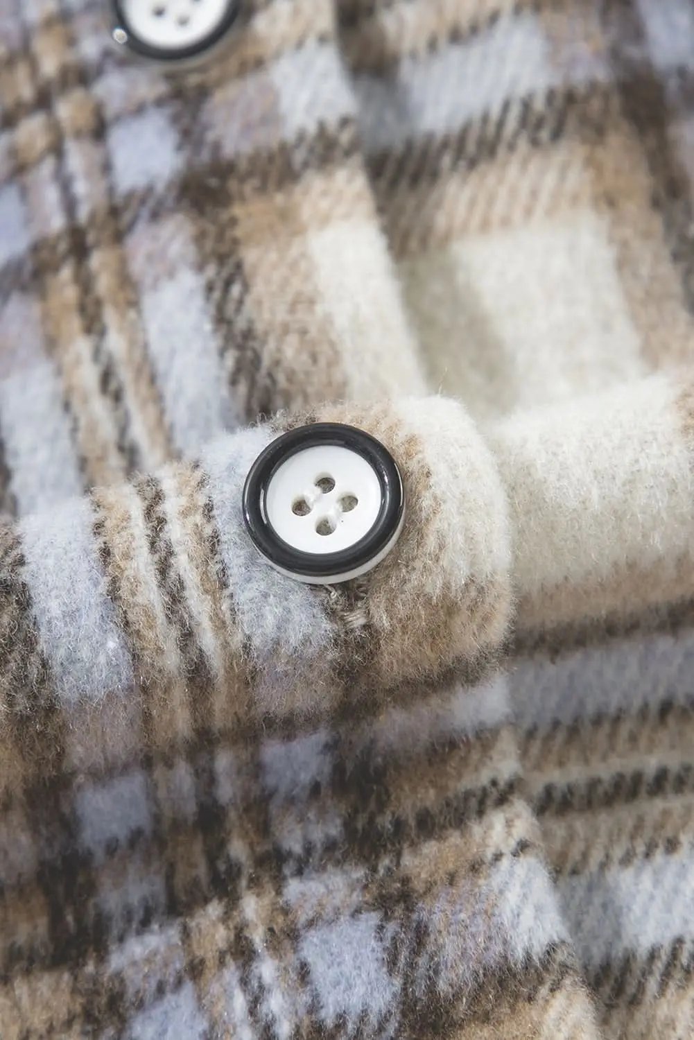 Chic white plaid plus size shacket - Love Salve 