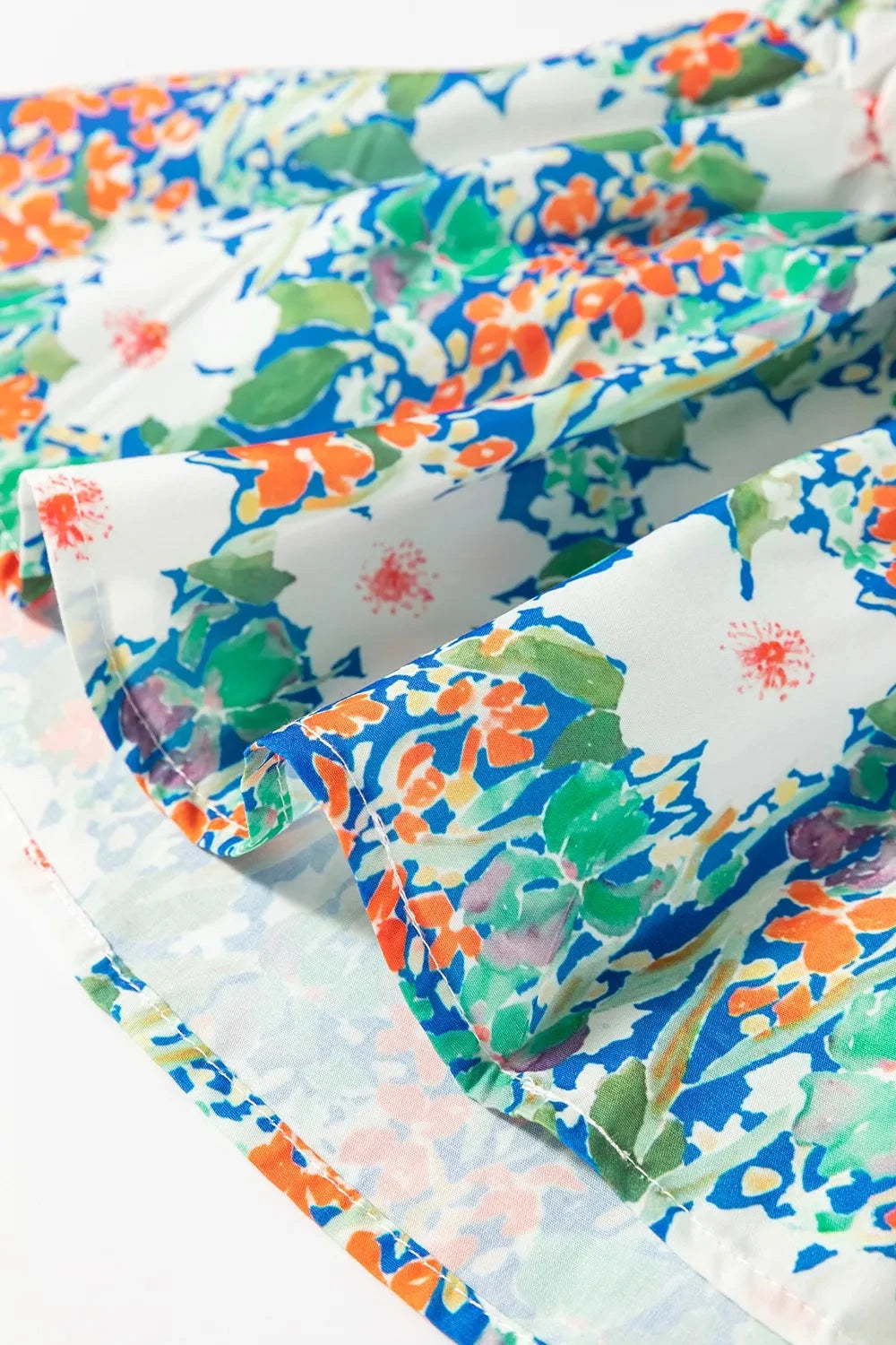 Floral Print Bow Applique Slit Sleeveless Peplum Blouse Simply Love